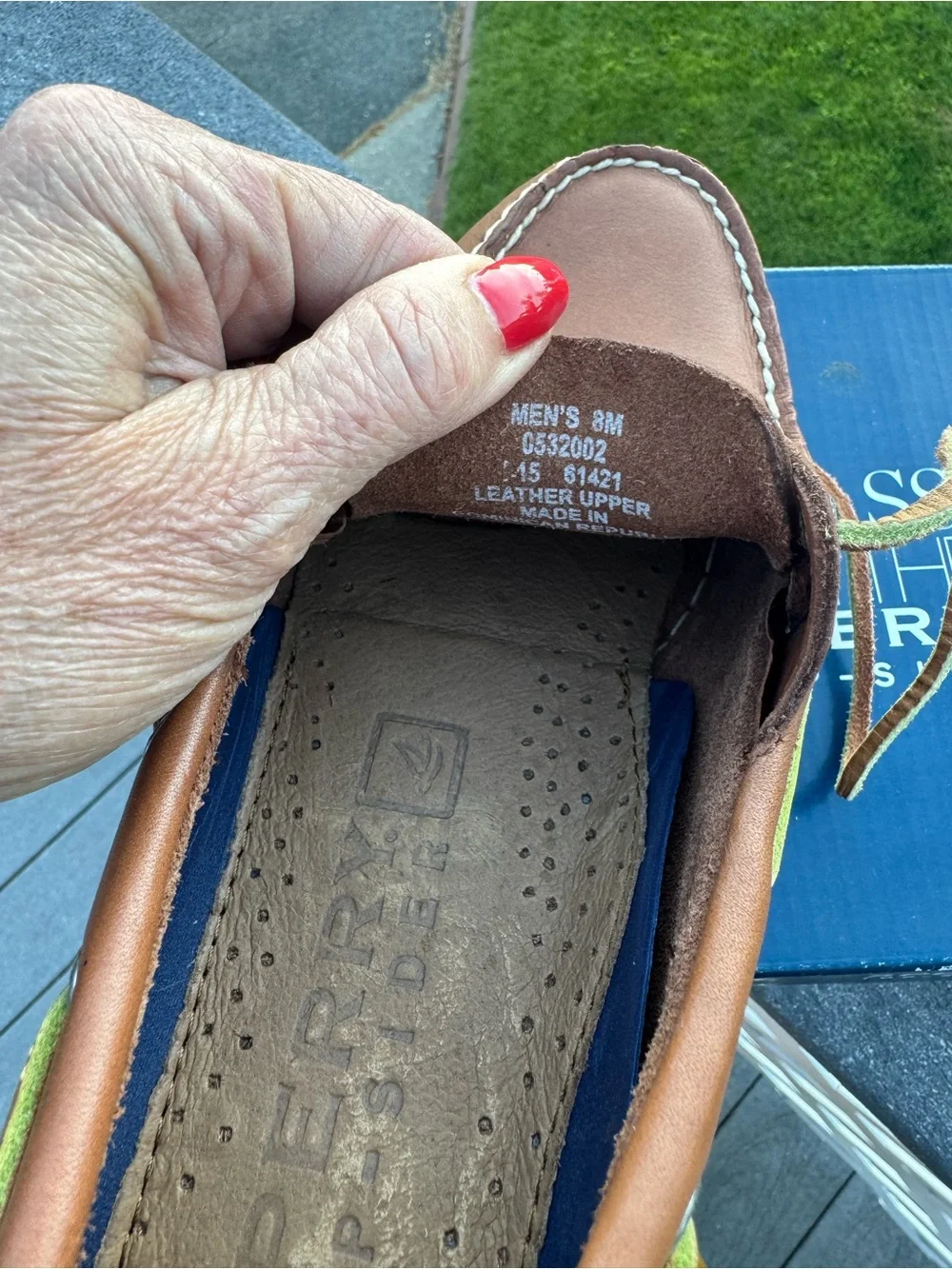 Sperry Top-Sider Men’s Tan Boat Shoes, size 8 medium, New in box